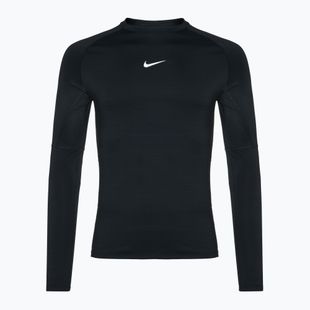 Мъжки тренировъчен суитшърт с дълъг ръкав Nike Pro Warm LS черен/бял