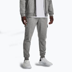 Мъжки панталони Under Armour Rival Fleece Cargo Jogger castlerock light heather / white
