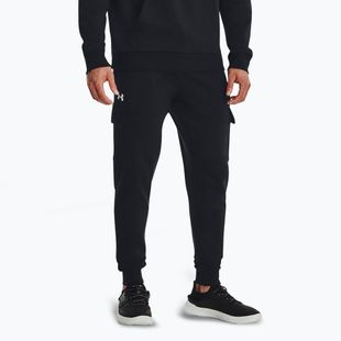 Мъжки панталони Under Armour Rival Fleece Cargo Jogger black / white