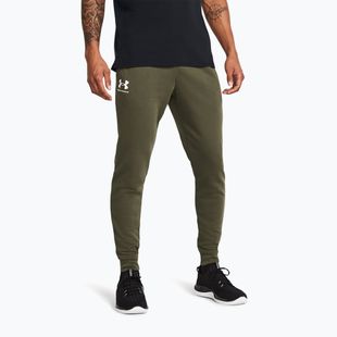 Мъжки панталони Under Armour Rival Terry Jogger marine od green/onyx white