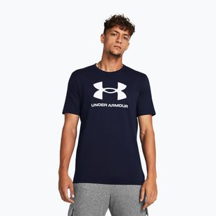 Мъжка тениска за тренировка Under Armour Sportstyle Logo Update academy/white