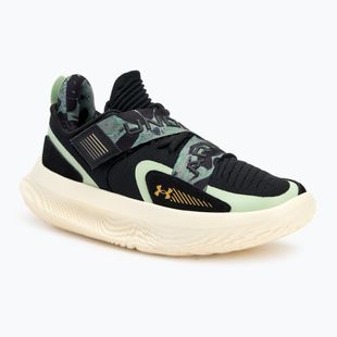 Баскетболни обувки Under Armour Flow Futr X 4 Camo black/retro green/metallic gold