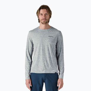 Мъжка блуза с дълъг ръкав Patagonia Cap Cool Daily Graphic Shirt-Waters boardshort logo abalone blue/feather grey