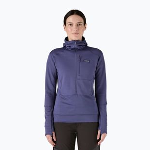 Дамско софтшел яке Patagonia R1 Hybrid Pullover Hoody solstice purple