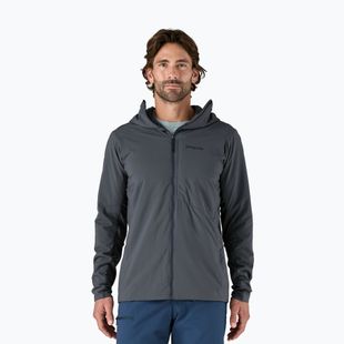 Мъжко хибридно яке Patagonia Nano-Air Ultralight с пълноцип и качулка в цвят смолисто синьо