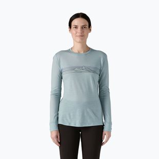 Patagonia Cap Cool Merino Blend Graphic stripe longsleeve за жени: thermal blue