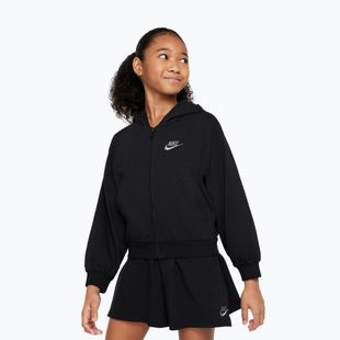 Детски суитшърт Nike Sportswear full zip hoodie black/flat pewter