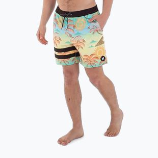 Мъжки къси панталони Hurley Phantom Eco Block Party Volley 17" с ананас