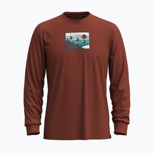 Мъжка блуза с дълъг ръкав Smartwool Longsleeve Gondola Ride Graphic pecan brown