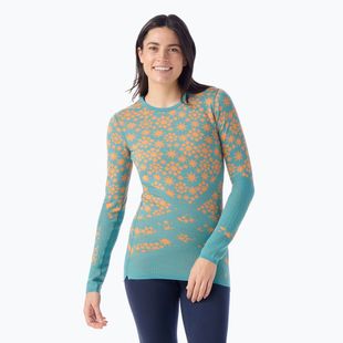 Дамска термоактивна блуза Smartwool Intraknit Thermal Merino Base Layer Pattern Crew cascade