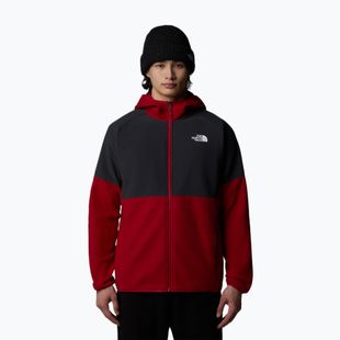 Мъжки суитшърт The North Face Glacier Heavyweight Full Zip HD гgarnet red/asphalt grey