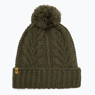 Дамска зимна шапка Timberland Cable Premium Pom Beanie leaf green