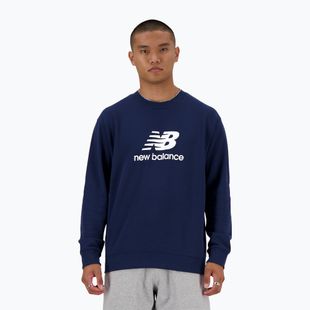 Мъжки суитчър New Balance Stacked Logo French Terry Crew nb navy