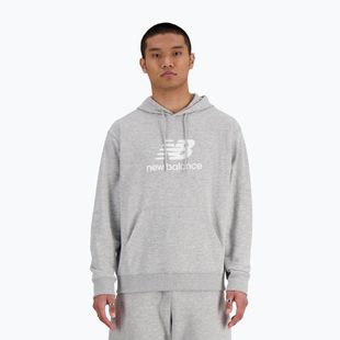 New Balance Stacked Logo French Terry Hoodie athletic grey