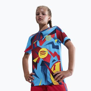Детска футболна тениска Nike FC Barcelona Academy Pro SE Pre-Match university blue/opti yellow