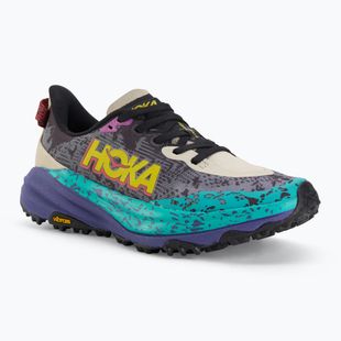 Дамски обувки за бягане HOKA Speedgoat 6 oatmeal/mountain iris