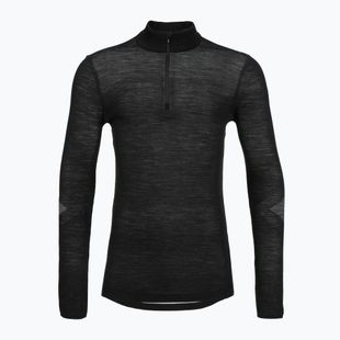 Мъжки термо суитшърт Smartwool Intraknit Thermal Merino Base Layer 1/4 Zip black/white