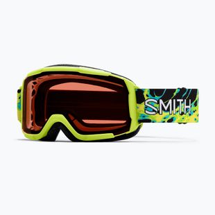 Детска скиорска маска Smith Daredevil S3 electric lime slime/green solx mirror antifog