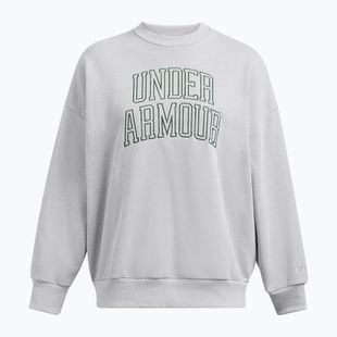 Дамски суитшърт Under Armour Icon Heavyweight Terry Oversized Crew mod gray/forest green