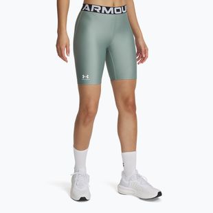 Under Armour дамски шорти HG Authentics 8in силикаево зелено / бяло