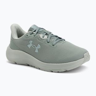 Under Armour Charged Pursuit 4 silica green/silica green/metallic silica дамски обувки за бягане