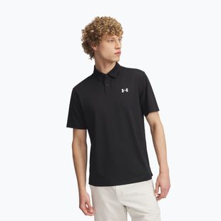 Мъжка поло тениска Under Armour Tee To Green Pique Polo black/white