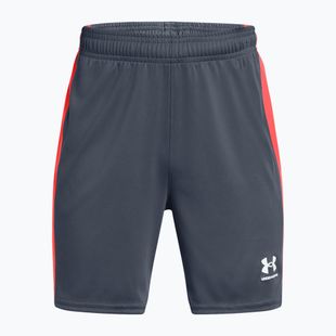 Детски футболни шорти Under Armour Challenger Knit downpour grey / fire / white
