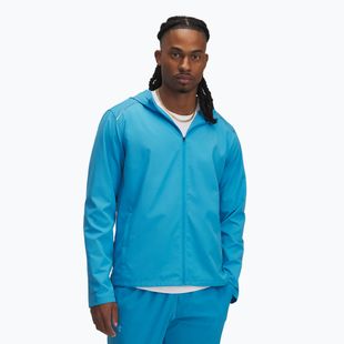 Мъжко яке за бягане Under Armour Storm Run с качулка ether blue/downpour grey/reflective