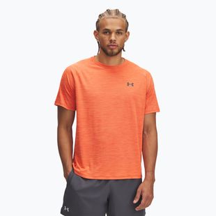 Мъжка тениска за обучение Under Armour Tech Textured fire/ares red/castlerock