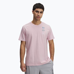 Мъжка тениска Under Armour 60/40S Evol Logo prime pink/ether blue/white