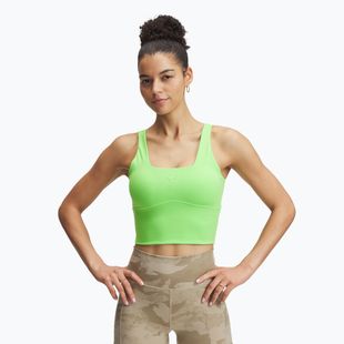 Under Armour Project Rock Fitted Bra Тренировъчен сутиен cyber green / cyber green