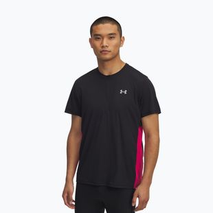 Мъжка тениска за бягане Under Armour Trail Run Zip black/shaded fuchsia/reflective
