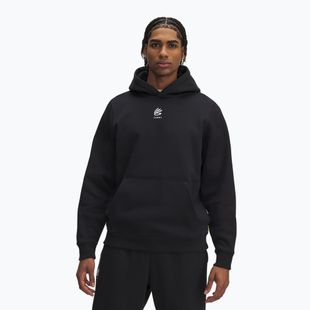 Мъжки потник Under Armour Curry Splash Hoodie black / white clay