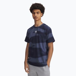 Мъжка тениска Under Armour Curry Hvyweight Logo downpour сиво/бяло