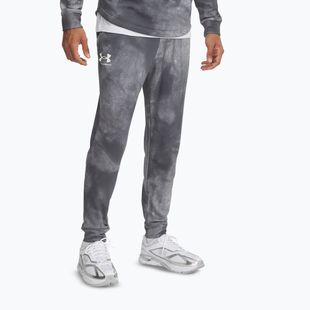 Мъжки панталони Under Armour Rival Terry Jogger с щампа castlerock/onyx white