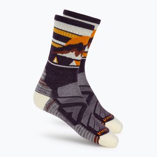 Дамски чорапи Smartwool Hike Light Cushion New Pattern Crew prple ris
