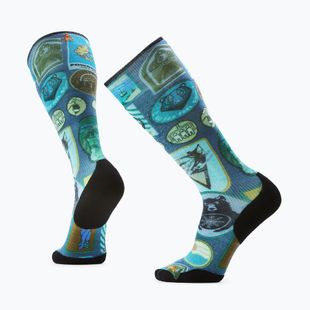Скиорски чорапи Smartwool Ski Targeted Cushion Explorer Print OTC deep navy