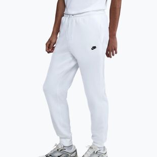 Мъжки панталони за бягане Nike Club Jogger white/white/black
