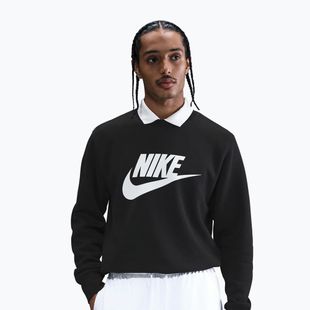 Мъжки суитшърт Nike Sportswear Club Graphic Fleece Crew black/white
