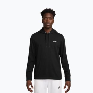 Мъжки суитшърт Nike Sportswear Club Knit Pullover Hoodie black/black/white
