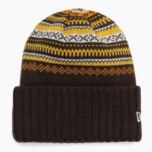 Дамска зимна шапка New Era Rail Isle Cuff Knit Beanie dark brown