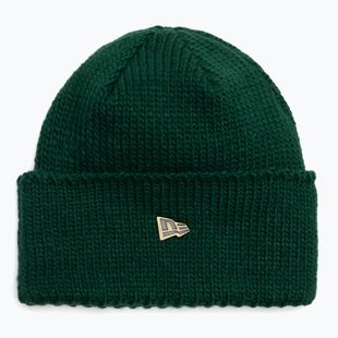 Зимна шапка New Era Metal Pin Wide Cuff Knit Beanie dark green