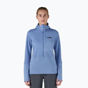 Дамско софтшел яке Patagonia R1 Hybrid Pullover Hoody abundant blue