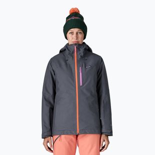 Дамско яке за дъжд Patagonia Insulated Powder Town smolder blue w / orange peel