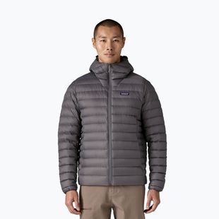 Мъжко пухено яке Patagonia Down Sweater Hoody forge grey w/forge grey