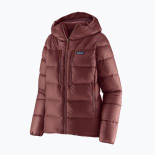 Дамско пухено яке Patagonia Fitz Roy Down Hoody dark ruby w / sizzle red