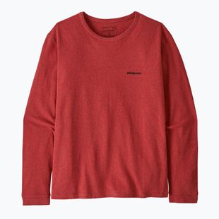 Дамска блуза с дълъг ръкав Patagonia P-6 Logo Responsibili-Tee potters red
