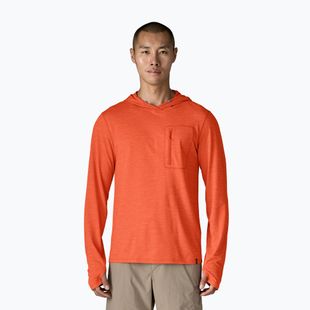 Мъжки суитшърт Patagonia Capilene Cool Sun Hoody coal orange/light coal orange x-dye