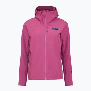 Дамско софтшел яке Patagonia R1 CrossStrata Hoody faded magenta