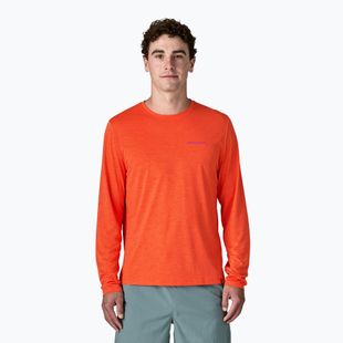 Мъжка блуза с дълъг ръкав Patagonia Capilene Cool Daily - Boardshort Logo orange peel/light orange peel x-dye